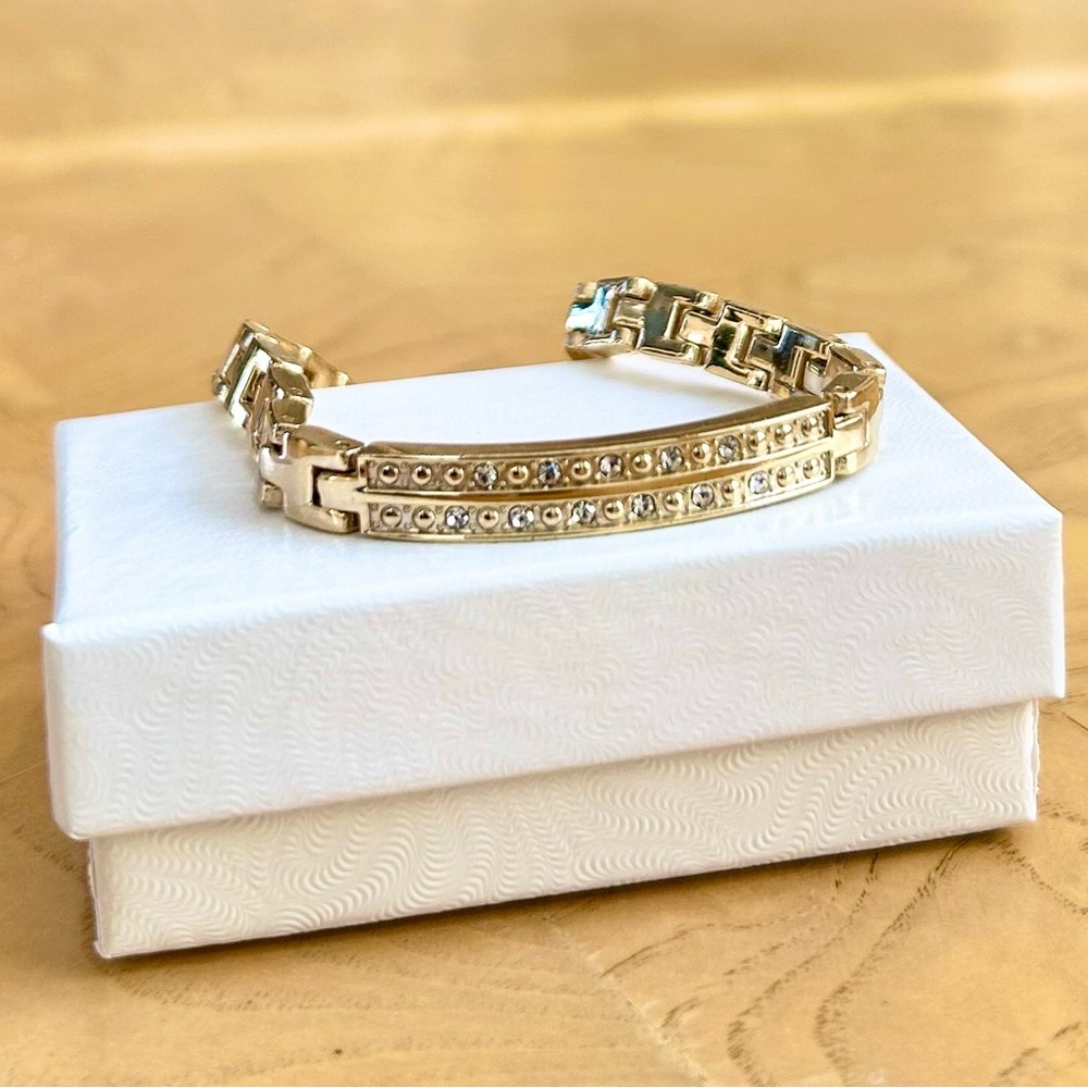 Macy’s Gold Tone Bracelet with Crystals